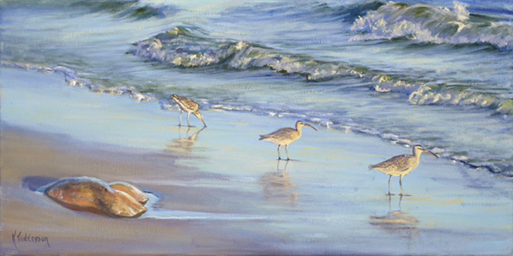 Wil life painting along a Santa Barbara Beach