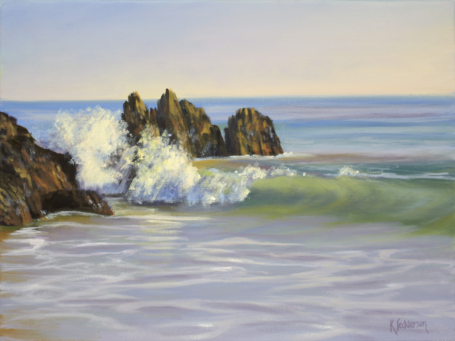 Santa Barbara's sunlight wave series paintings