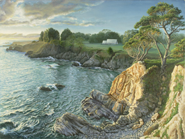 still water cove, northern california lanscape painting