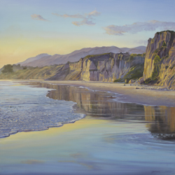 Loon point sunset painting